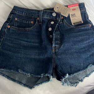 Levi’s 501 high rise jean shorts